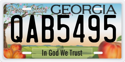 GA license plate QAB5495