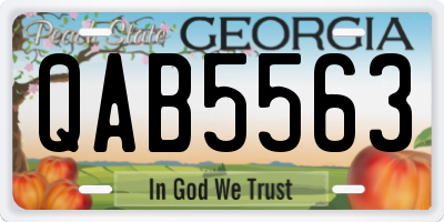 GA license plate QAB5563
