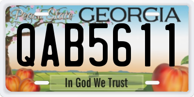 GA license plate QAB5611