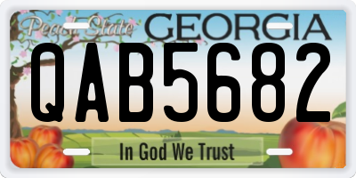 GA license plate QAB5682