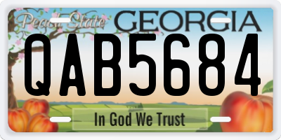 GA license plate QAB5684