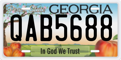 GA license plate QAB5688