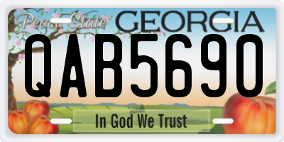 GA license plate QAB5690