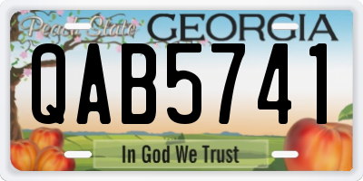 GA license plate QAB5741