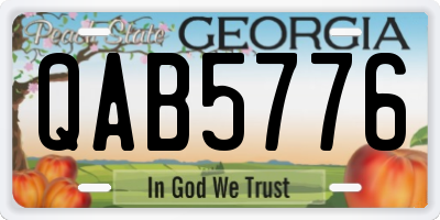 GA license plate QAB5776
