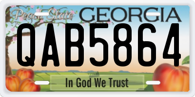 GA license plate QAB5864