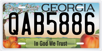 GA license plate QAB5886