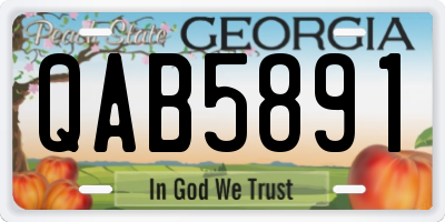GA license plate QAB5891
