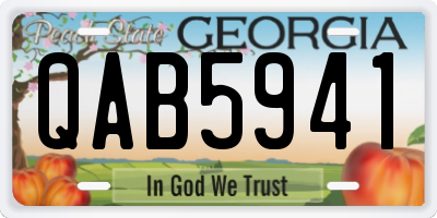 GA license plate QAB5941