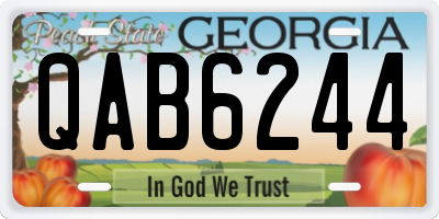 GA license plate QAB6244