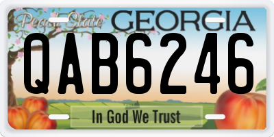 GA license plate QAB6246