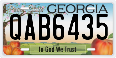 GA license plate QAB6435