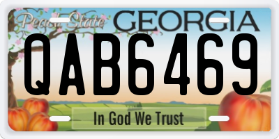 GA license plate QAB6469