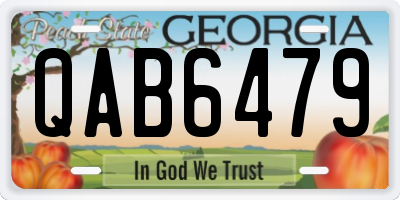 GA license plate QAB6479