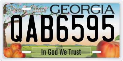 GA license plate QAB6595