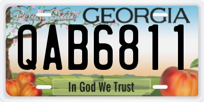 GA license plate QAB6811
