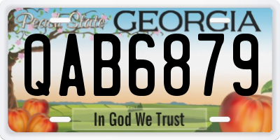 GA license plate QAB6879