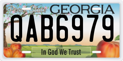 GA license plate QAB6979
