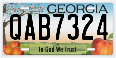 GA license plate QAB7324