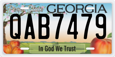 GA license plate QAB7479
