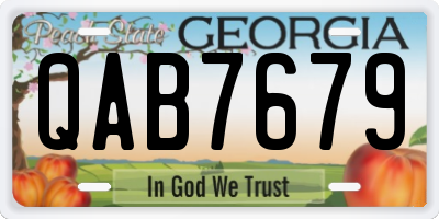 GA license plate QAB7679