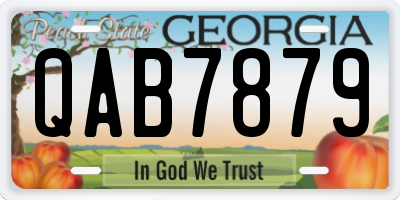 GA license plate QAB7879