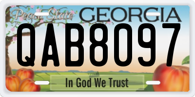 GA license plate QAB8097