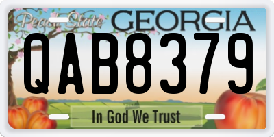 GA license plate QAB8379