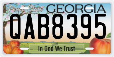 GA license plate QAB8395