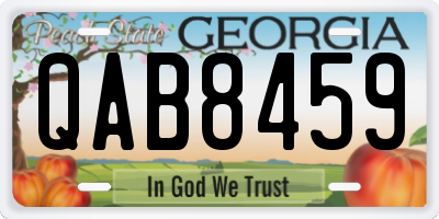 GA license plate QAB8459