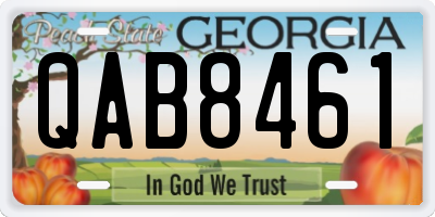GA license plate QAB8461