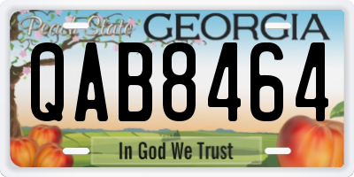 GA license plate QAB8464
