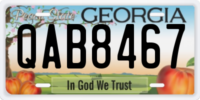 GA license plate QAB8467
