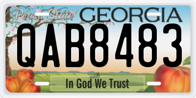 GA license plate QAB8483
