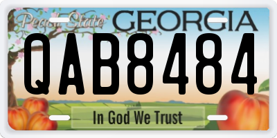 GA license plate QAB8484