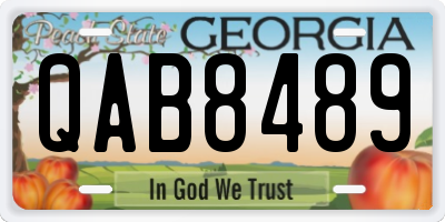 GA license plate QAB8489