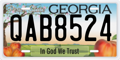 GA license plate QAB8524