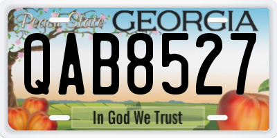 GA license plate QAB8527