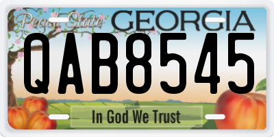 GA license plate QAB8545