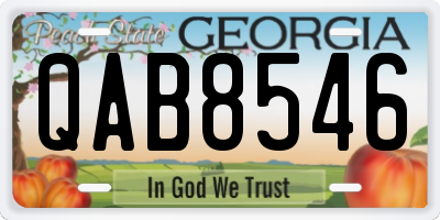 GA license plate QAB8546