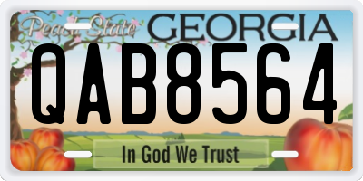 GA license plate QAB8564