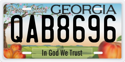 GA license plate QAB8696