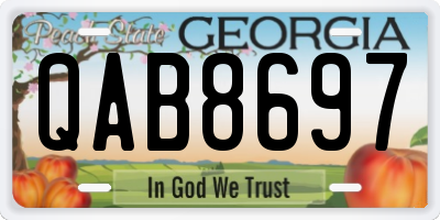 GA license plate QAB8697