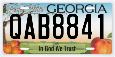 GA license plate QAB8841