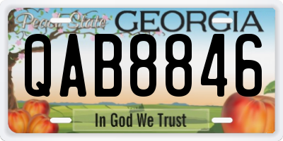 GA license plate QAB8846