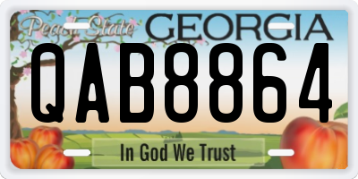 GA license plate QAB8864
