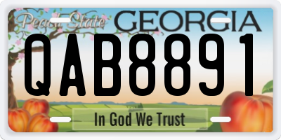 GA license plate QAB8891