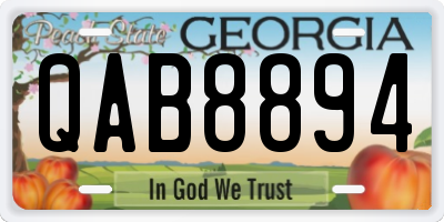 GA license plate QAB8894