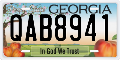 GA license plate QAB8941