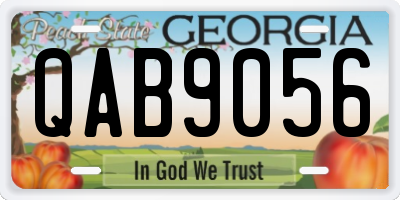 GA license plate QAB9056